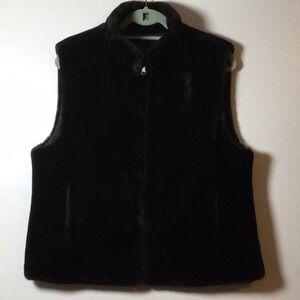 Black Faux Fur Vest